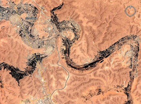 vue satellite vallée du m'zab