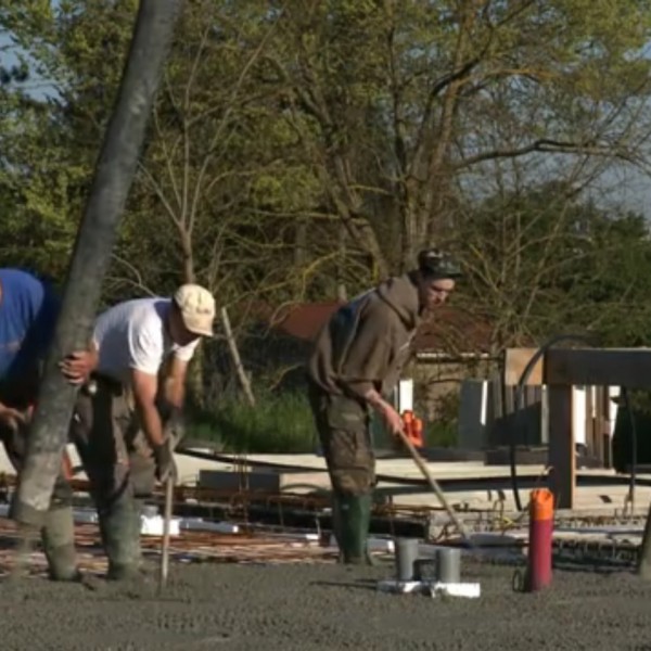 Coulage de la dalle de compression