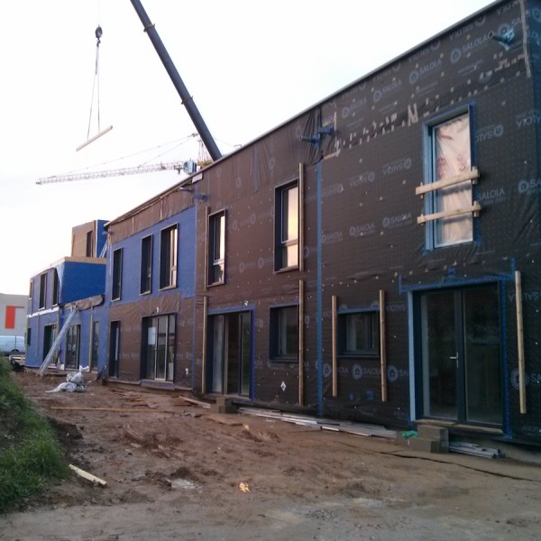 Avancement début février, pose de la 4eme maison