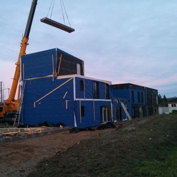 Avancement début février, pose de la 4eme maison