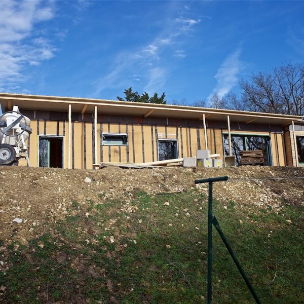 Construction structure bois – Façade sud