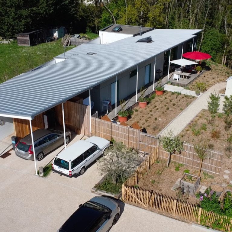 Vue aérienne de la maison